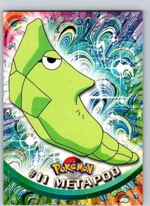 Metapod #11 1999 Pokemon Topps TV Animation Series 1 Regular Black Label - Picture 1 of 3