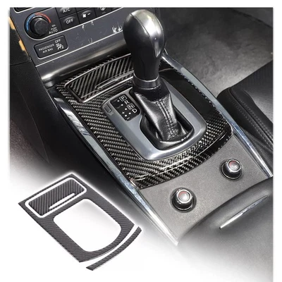 Pegatina de ajuste del panel de palanca de cambios de fibra de carbono para INFINITI G25 G35 G37 07-13 Foto 1 de 4