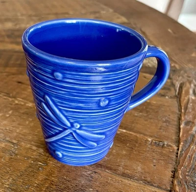 Caneca de chá de café Pfaltzgraff Wyngate libélula azul - Imagem 1 de 4