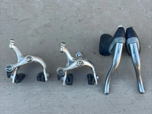 Palancas de freno aerodinámicas tricolor Shimano 600 vintage BL-6402 gris con pinzas BR-L490 - Imagen 1 de 17