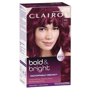Clairol Bold & Bright Permanent Hair Colour M5 Deepest Guava MOISTURIZING SHINE - Picture 1 of 2