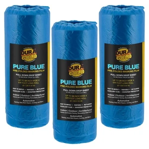 Dura-Gold 24" Wide x 177' Long Roll of Pure Blue Pre-Folded Making Film, 3 Pack - Picture 1 of 5