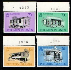 Islas Pitcairn 1987 Island Homes SG300-03 MNH con números de hoja - Imagen 1 de 1