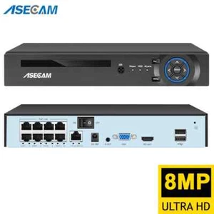 LOTE 8MP POE NVR Grabadora de Video Audio Cámara IP H.265 Sistema de CCTV Detección de Rostros - Imagen 1 de 16