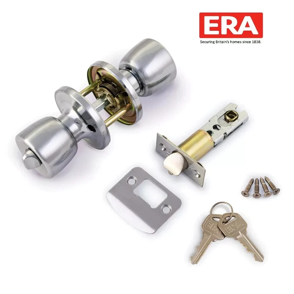 ERA Satin Entrance Door Knobs Set(Adjustable 60mm-70mm) - Image 1 of 1