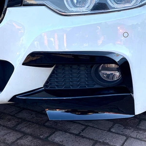 For BMW 3 Series F30 M Pack 320i 325i 2013-2019 ABS Front Bumper Side Splitters - Picture 1 of 6