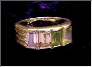 Gorgeous Victoria Townsend DBJ Sterling Multi Color CZ Ring Sz 5 - Picture 1 of 1