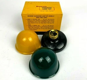 Brownie Darkroom Lamp Kit Model B Series 2 Cup Yellow & Green Orig Box USA VTG - Picture 1 of 8