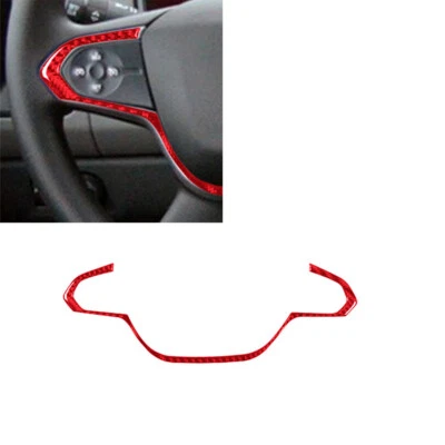 1pcs Red Carbon Fiber Steering Wheel Sticker Trim For Chevrolet Colorado Type B - Imagen 1 de 4