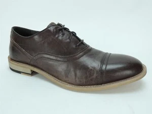 Andrew Marc Herren Henry Freizeit Oxford-Schuhe Espresso Braun Leder Größe 10 D - Bild 1 von 6