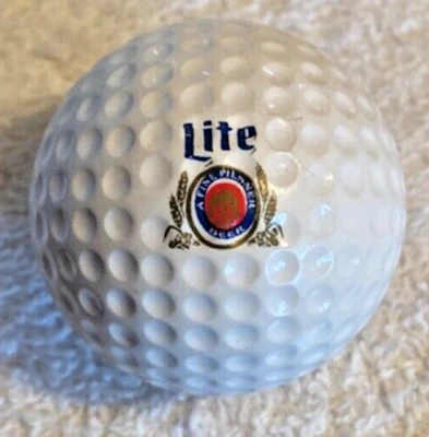 MILLER LITE LOGO GOLF BALL 1970s, HOGAN, Amazing condition! U CAN'T FIND ANOTHER - Image 1 of 4