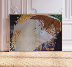 Gustav Klimt Drucke, Danae, Vintage Kunst, Wohndeko, Antikdruck, A2/A3/A4/A5 - Bild 1 von 7