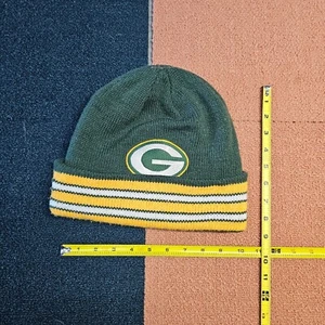 Damaged* Green Bay Packers Knit Beanie Cuff Cap Hat Mitchell & Ness W0a - Picture 1 of 11