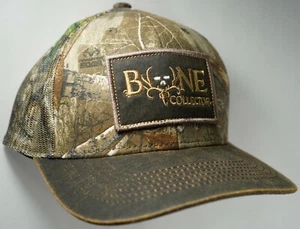 Gorra de sombrero con licencia coleccionista de huesos borde realtree camuflado marrón malla de billetes caza OC - Imagen 1 de 2