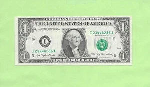 1977 ..UNCIRC $1 I 2344 4286 A .... 1977 $1 I-A BELLA BANCONOTA FRN - Foto 1 di 2