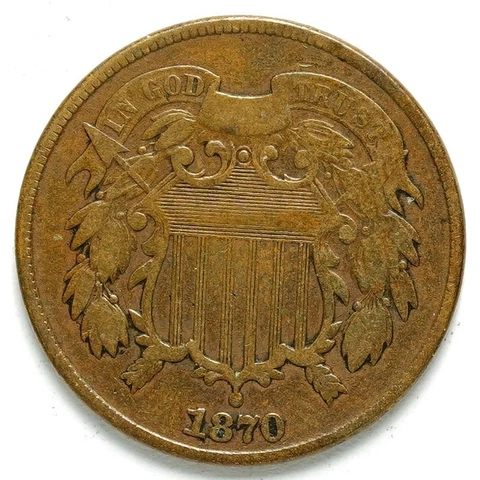 1870 2 Cent Piece Cover