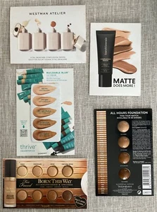 Lots Of 5 Brand Name Foundation Sample Cards - Picture 1 of 3