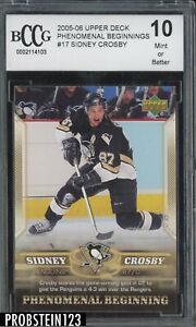 2005-06 Upper Deck Phenomenal Beginnings #17 Sidney Crosby RC Rookie BCCG 10