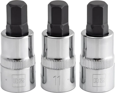 11Mm Hex Bit Socket/Allen Driver Three Pack (1/2" Drive, Short) - Image 1 of 4