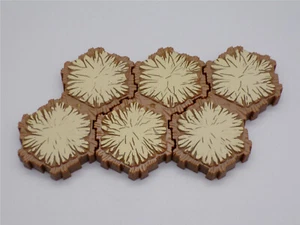 Heroscape - Sand Geländefliese x 3 (2 Sechskant) - Bild 1 von 1