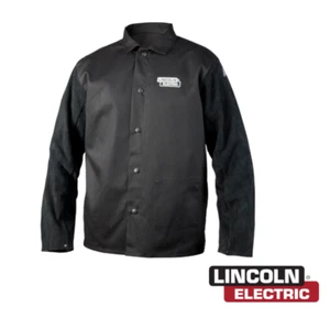 Lincoln Electric K3106-L Traditional Split Leather Sleeved Welding Jacket Large - Picture 1 of 3