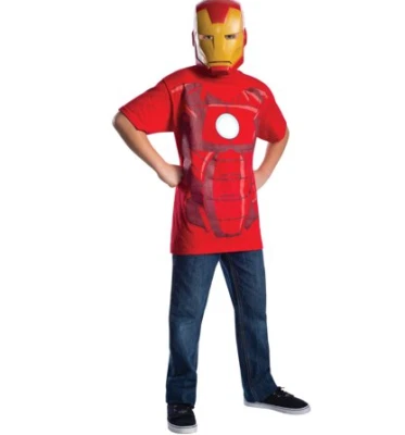 Avengers 2 Iron Man Child Boys Halloween Costume T-Shirt and Mask Size Large - Image 1 of 3