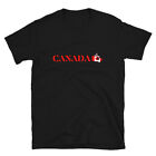 Canada Red Text Flag Map Classic Fit T-Shirt
