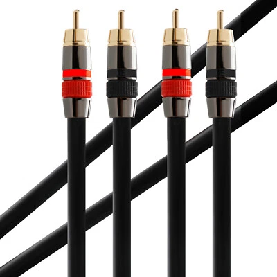 15 AWG HIFI OFC Copper Audio Cable RCA Plug Amplifier Double Lotus Signal Cable - Image 1 of 4