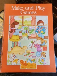 1982 Vintage "Crafts From Current Make And Play Games" Color Illustrations - Picture 1 of 6