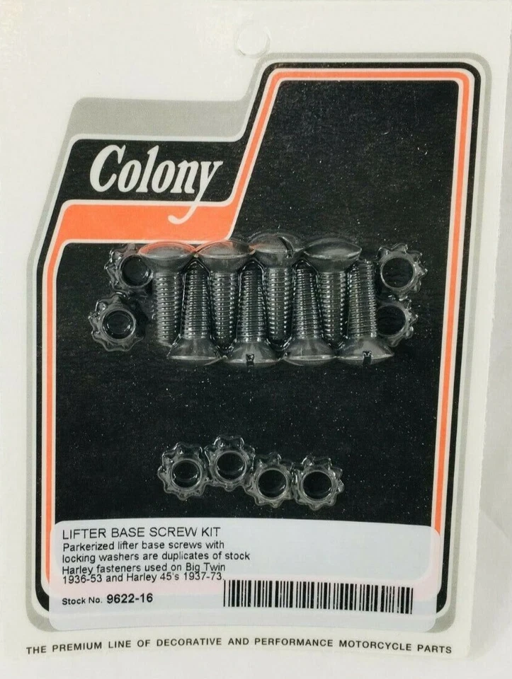 LIFTER BASE SCREW KIT Harley Panhead Knucklehead WL Servi-Car 9622-16 - Image 1 of 1