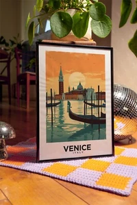 Venice Italy Vintage Style Travel Poster - Home Decor, Wall Art - Picture 1 of 15