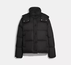COACH Short Down Puffer Coat Size Large - Picture 1 of 17