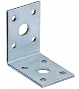 100 X Angolari 50 X 50 X 35 X 2,0Mm Angolo Piastra Argento Zincato - Foto 1 di 1