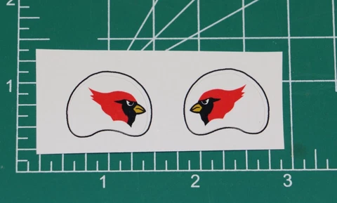 1962 - 2004 St. Louis Cardinals Gumball Football Helmets Diecut DECAL SHEET ONLY Cover