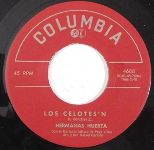 latin ranchera 45 HERMANAS HUERTA Los Celotes'n, Sabor Amargo COLUMBIA 4688 HEAR - Photo 1/2