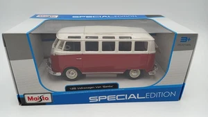  MAI31956R Maisto Volkswagen T1 Van Samba Minibus 1962 1/25 - Foto 1 di 2