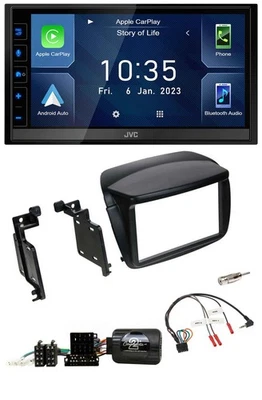 JVC DAB Bluetooth Lenkrad USB 2DIN Autoradio für Fiat Doblo ab 2010 Opel Combo a - Bild 1 von 4