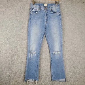 Mother Jeans Women 28 The Insider Crop Step Fray Denim Thrilling Shots - Picture 1 of 11