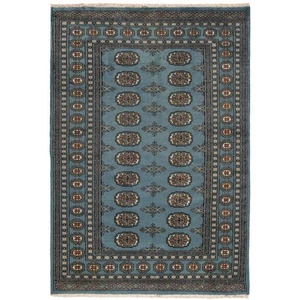Pakistan 177x121 CM Tappeto Orientale Annodato A Mano Nuovo Blu - Picture 1 of 11