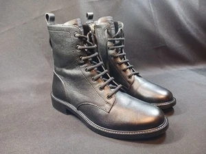 $1.3K Valentino Garavani Rockstud Botas de Combate de Cuero con Cremallera Negras para Mujer 39 8.5-US - Imagen 1 de 21
