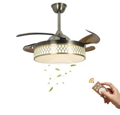  42 in. Indoor Brown Modern 6-Speeds Ceiling Fan Light with Reversible Quiet -B1 - Image 1 of 4