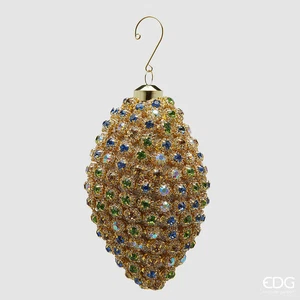 EDG Enzo De Gasperi Adorno Fuso Super Gemas De Navidad D 17 Cm Oro - Imagen 1 de 1