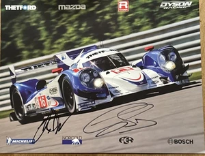 2013 Dyson Racing #16 Mazda Lola LMP1 signed Le Mans IMSA ALMS Hero Card - Picture 1 of 5
