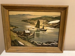 Quadro acquerello Theo Kautzky vintage 1960 - Foto 1 di 6