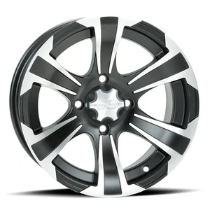 ITP SS312 Wheel 14x8 4/110 Matte Black w/Mach 5+3 Honda Fl350R Odyssey (1985) - Picture 1 of 3