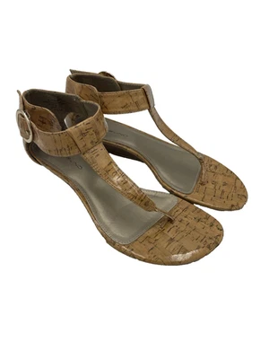 Sandalias informales con correa para el tobillo Bandolino aspecto de corcho talla 7,5 M Foto 1 de 4