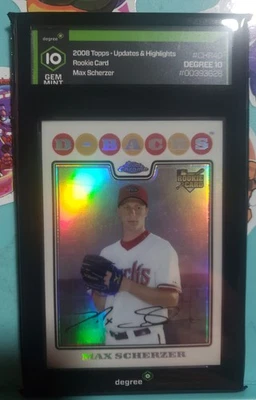 2008 topps chrome Update refractor max scherzer Degree 10 - Image 1 of 2