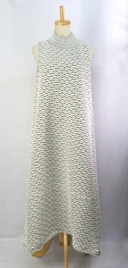 ISSEY MIYAKE White/Black High Neck Sleeveless Dress 380 9480 - Picture 1 of 7