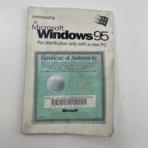 Vintage Microsoft Windows 95 / 1995 Manual (NO CD-ROM!) - Picture 1 of 7