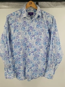 Tallia Men’s Long Sleeve Button Down Floral Shirt Size Large 16 ½ - Picture 1 of 5